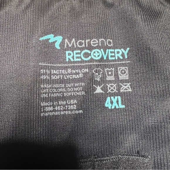 Size 4X Marena recovery post surgery short chest compression vest full Zip Black - Picture 3 of 6